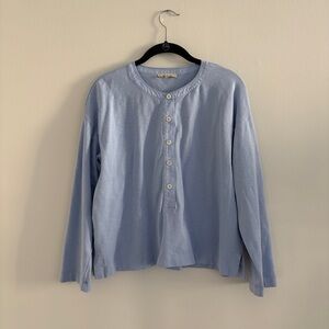 Madewell Long Sleeve Baby Blue Top in Size XS